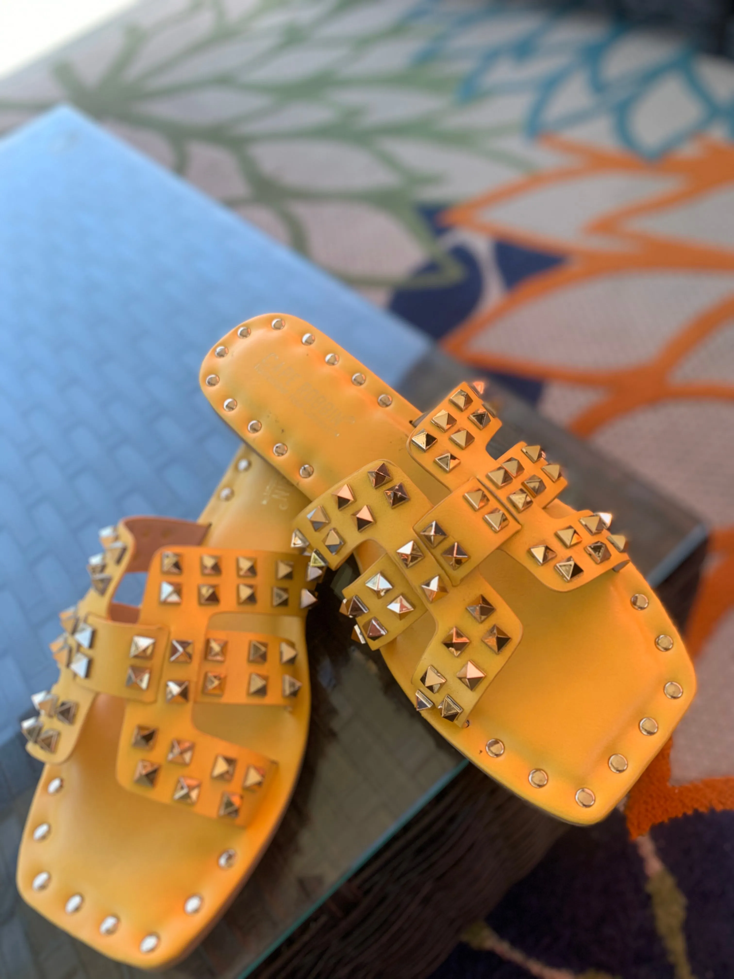 Sunny Gold Studded Sandals