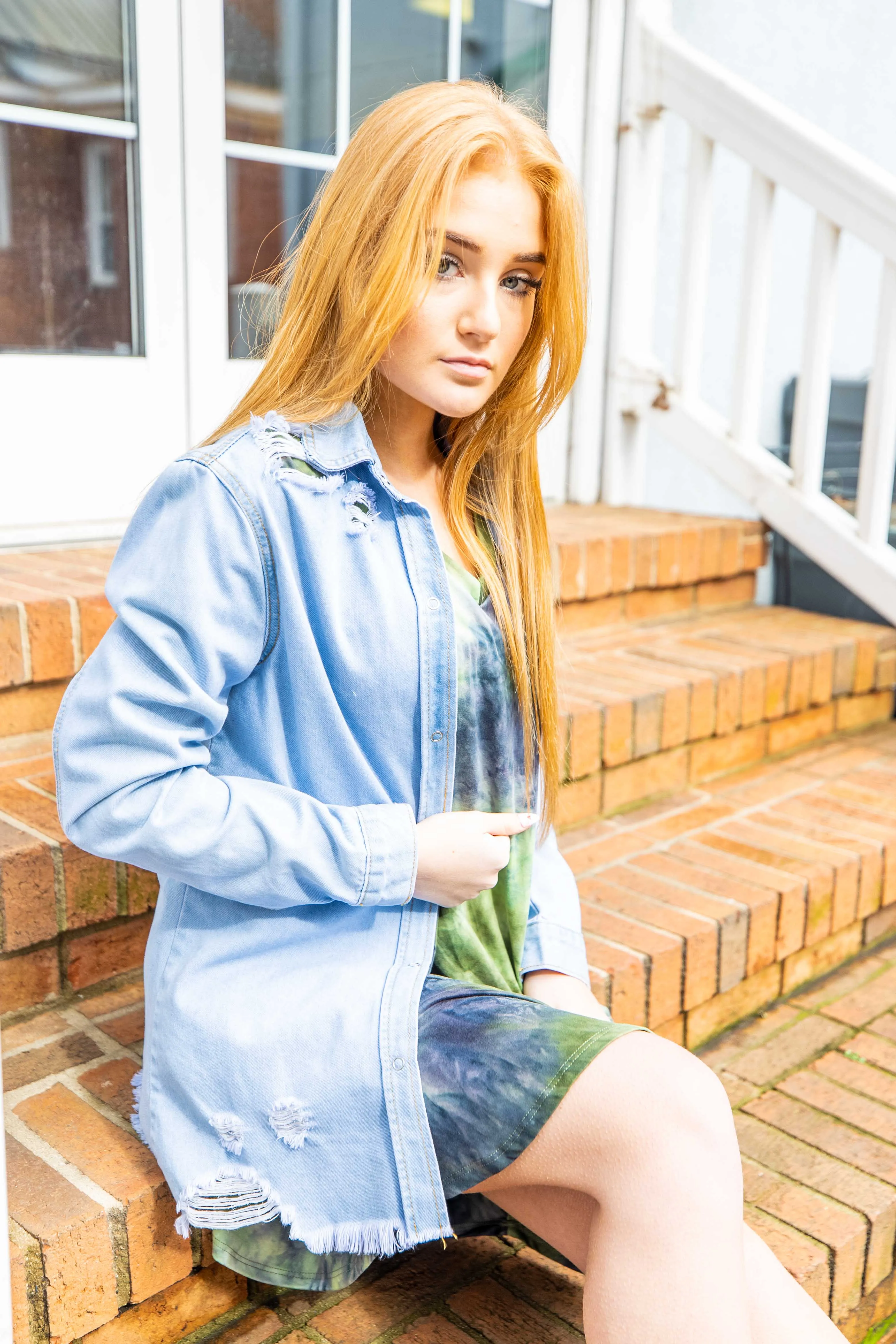 TIE DYE DRESS WITH SIDE POCKET