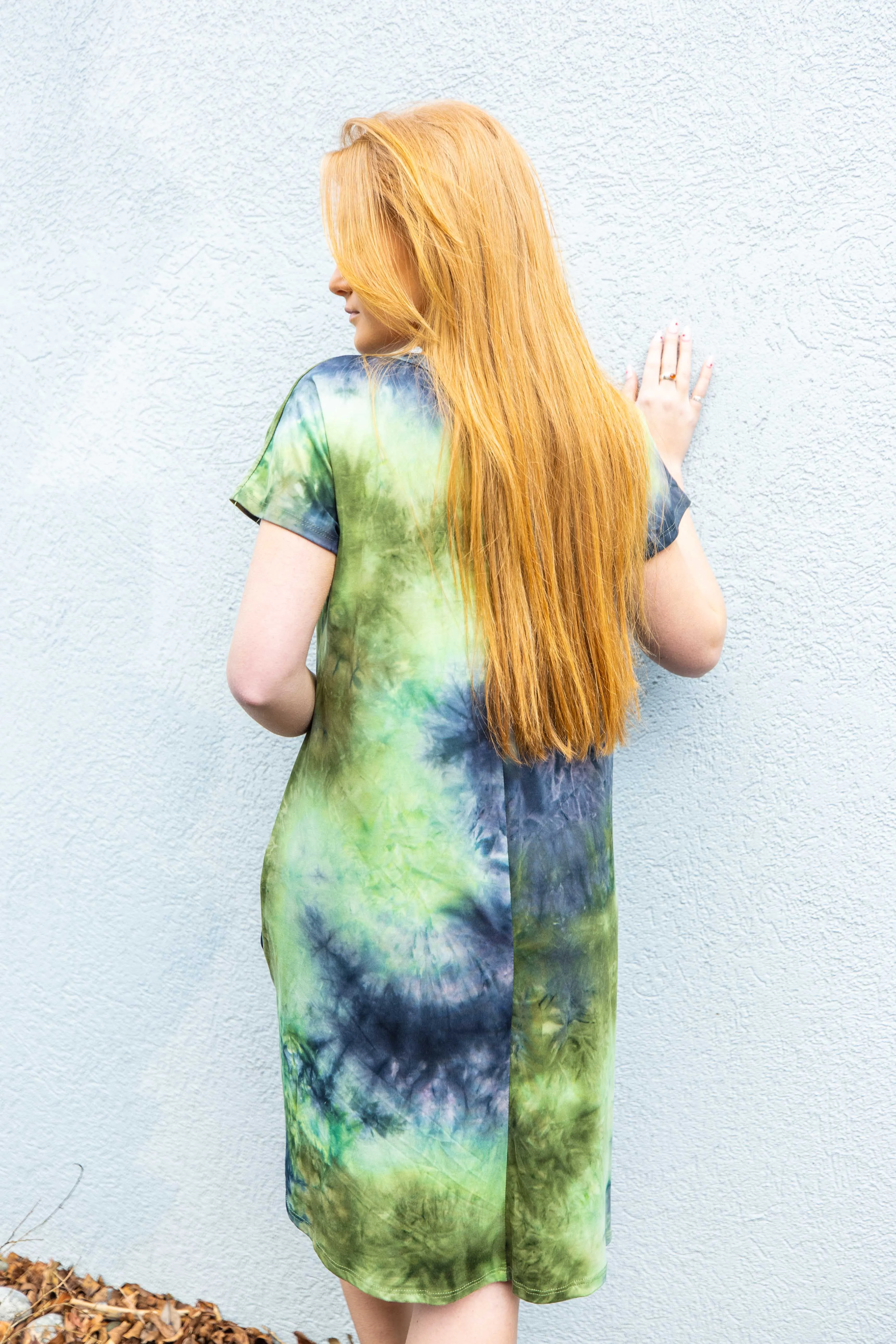TIE DYE DRESS WITH SIDE POCKET