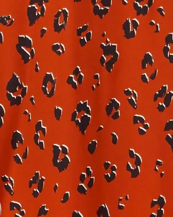 Tuck Skirt | Rust Leopard