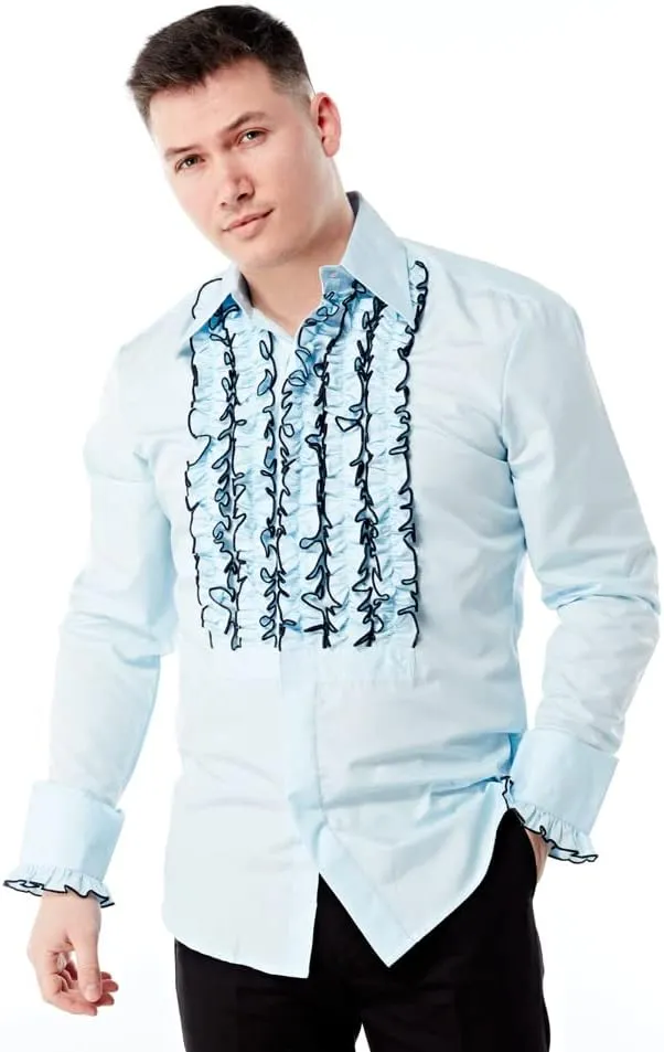 Tuxedo Shirt Ruffle Front Halloween Stag Party Wedding Formal Dress