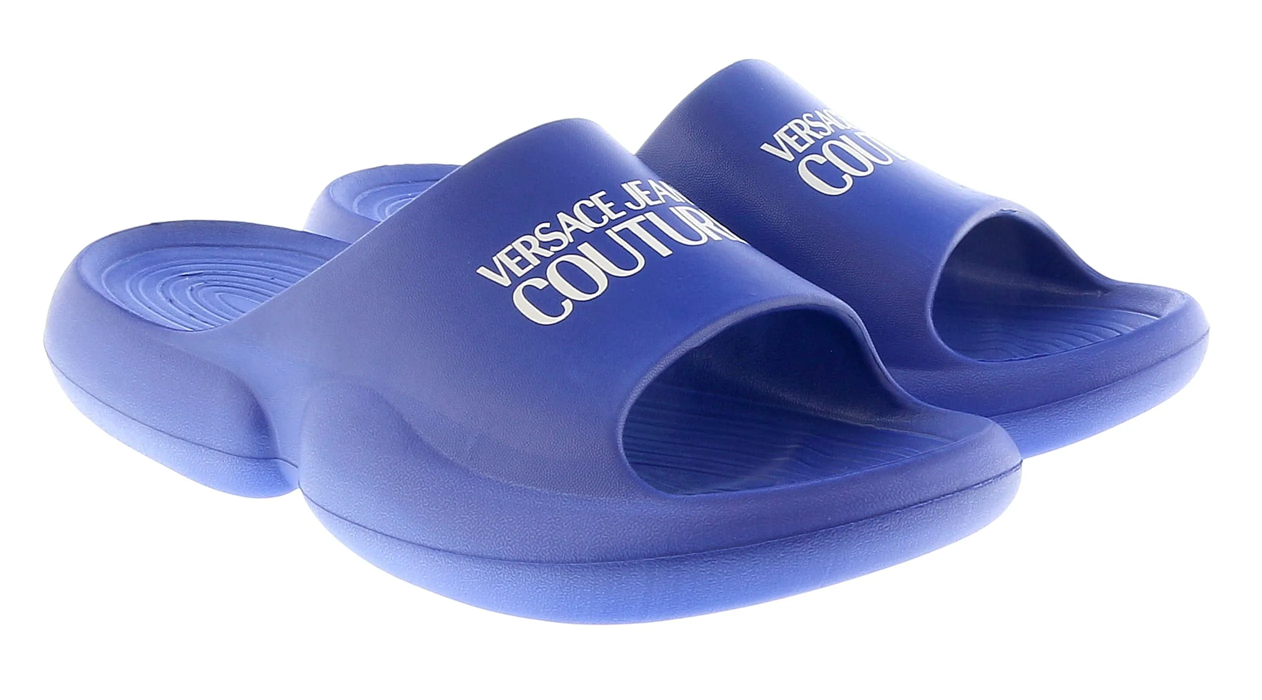 Versace Jeans Couture Royal Blue Signature Platform Pool Slide-