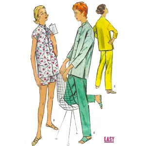 Vintage 1950s Pattern – Every Occasion, Day or Night Nehru Jacket, Pants & Shorts Set - Bust 36" (91.4cm)