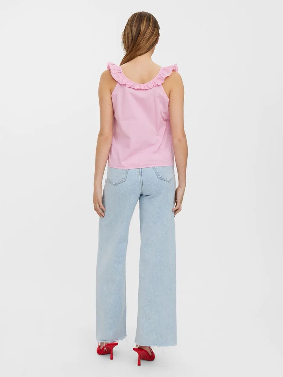 Vmkelly C Strap Top Wvn Vip - Roze