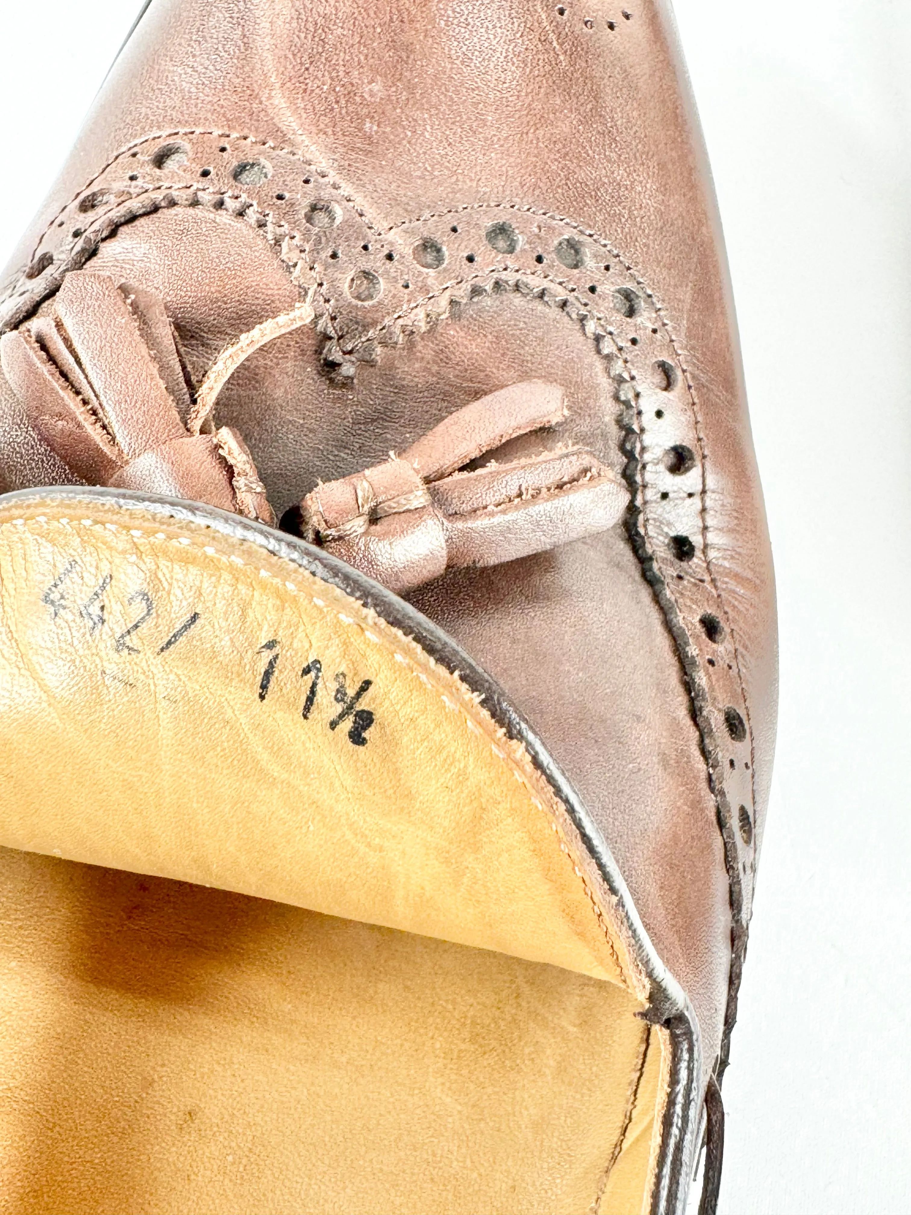 Wall   Water Cedar Brown Brogue Loafers - US11.5