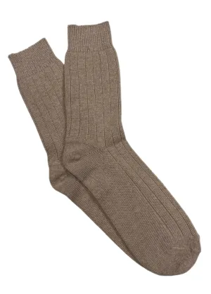 West of Ireland Cashmere Mix Socks | Beige