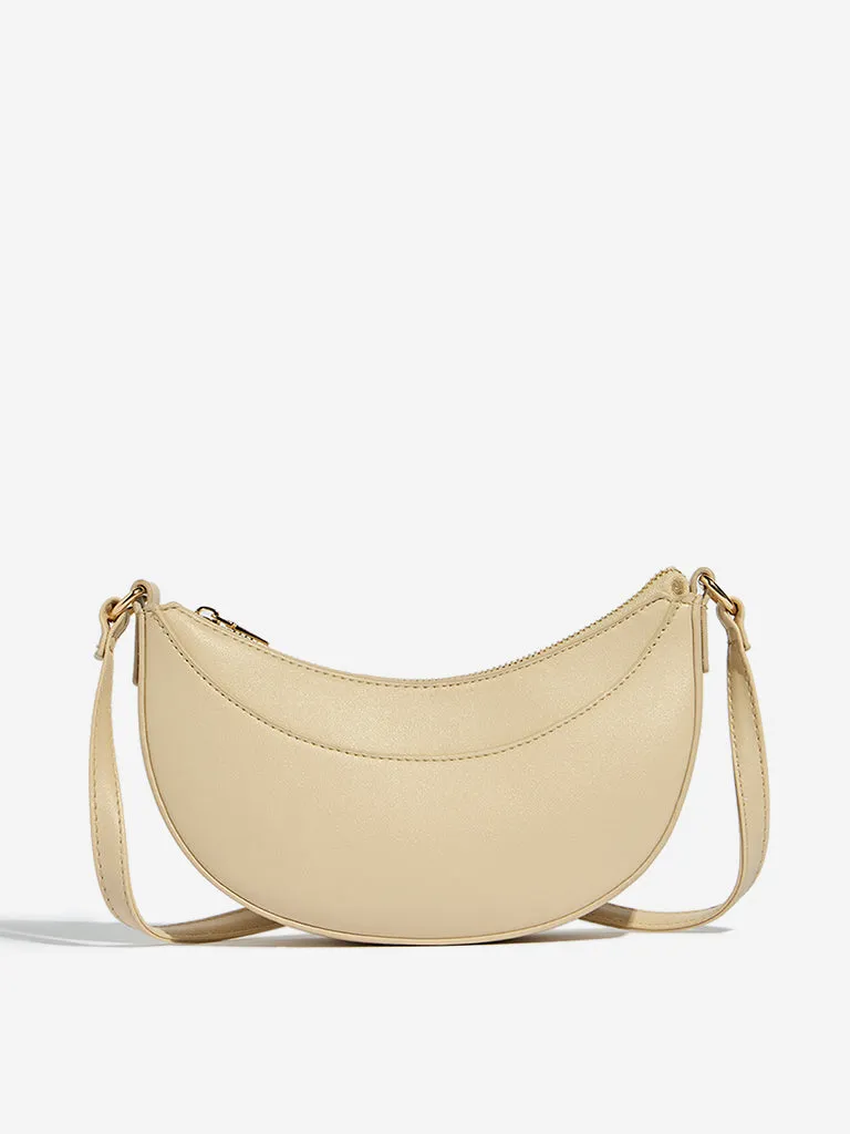 Westside Beige Baguette Bag