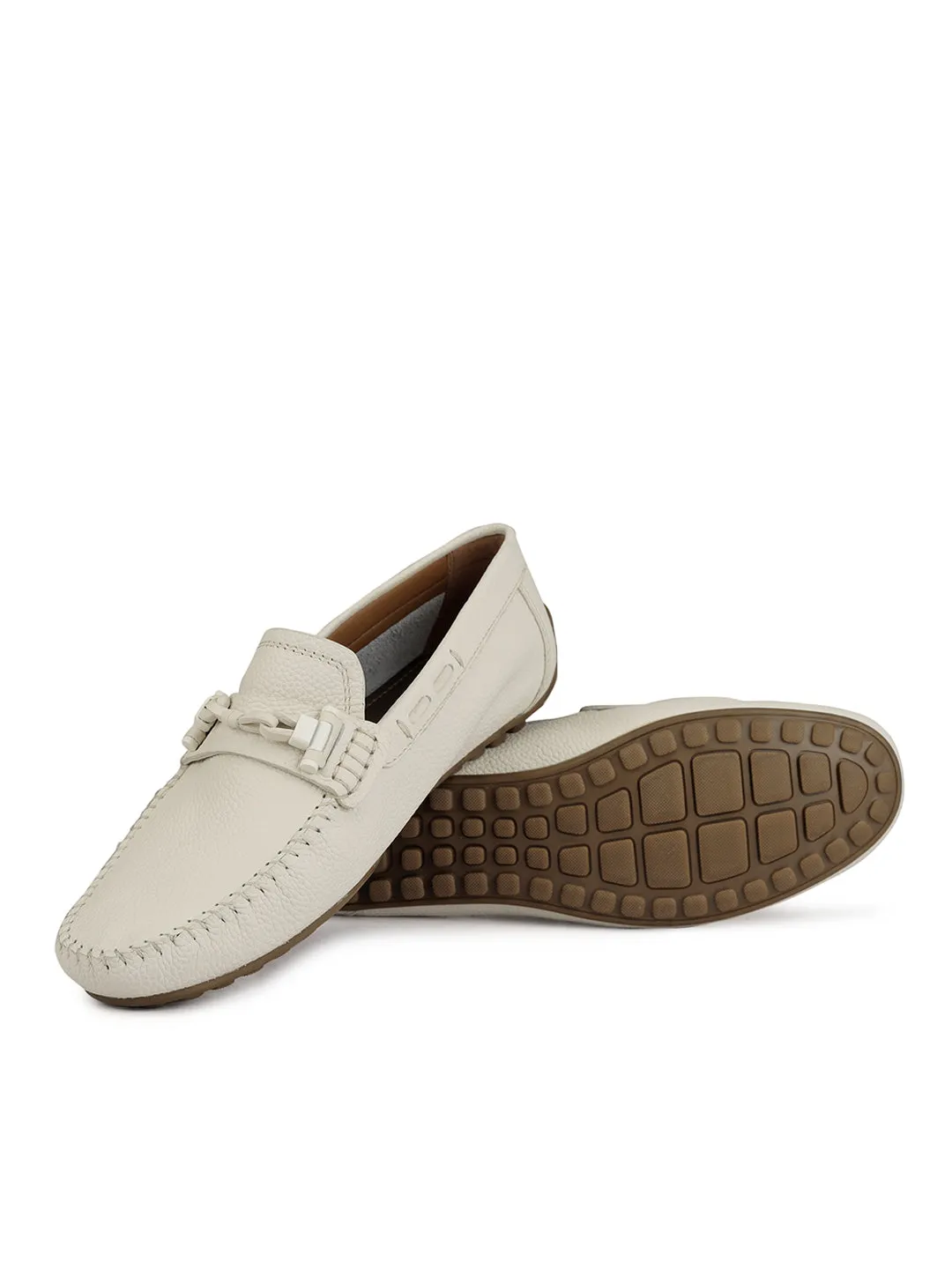 White Embellished Moccasins