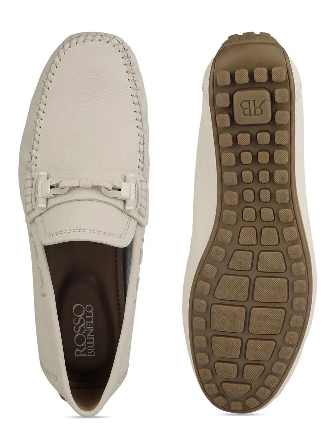 White Embellished Moccasins