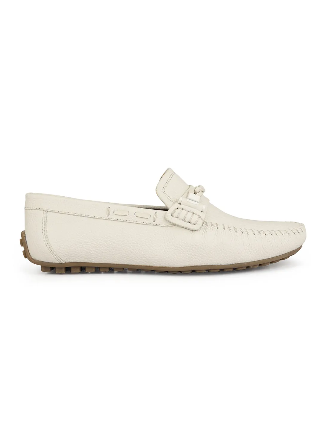 White Embellished Moccasins