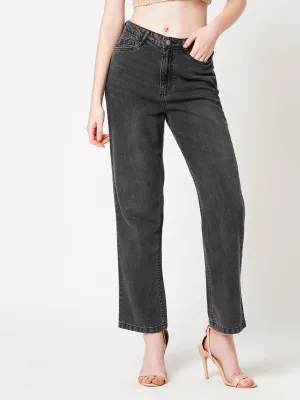 Women High-Rise Relax Straight Jeans