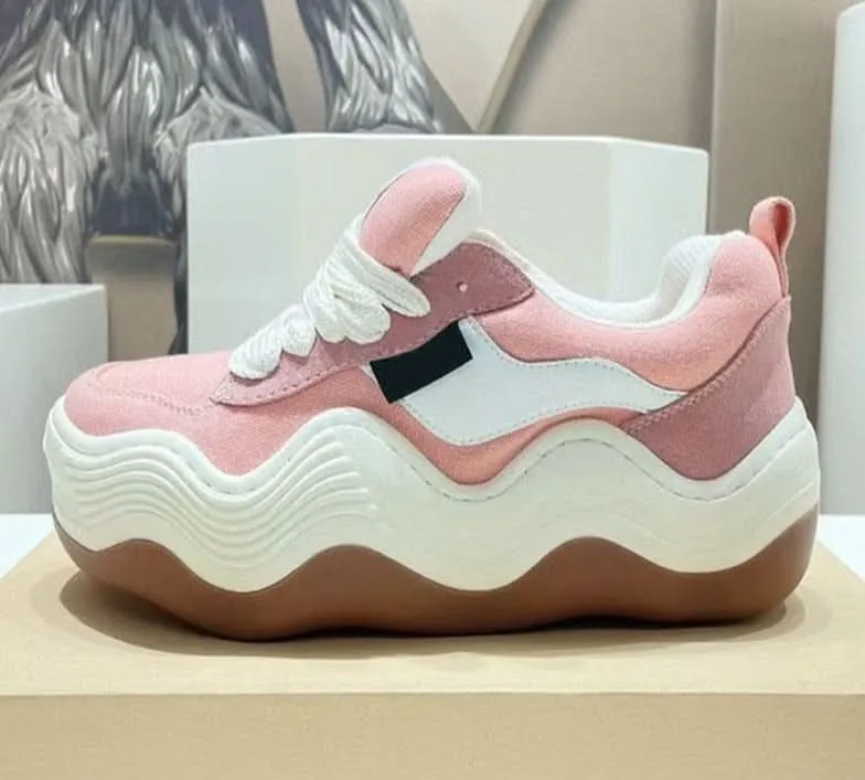 Yellow Sneakers Wave Platform Unisex