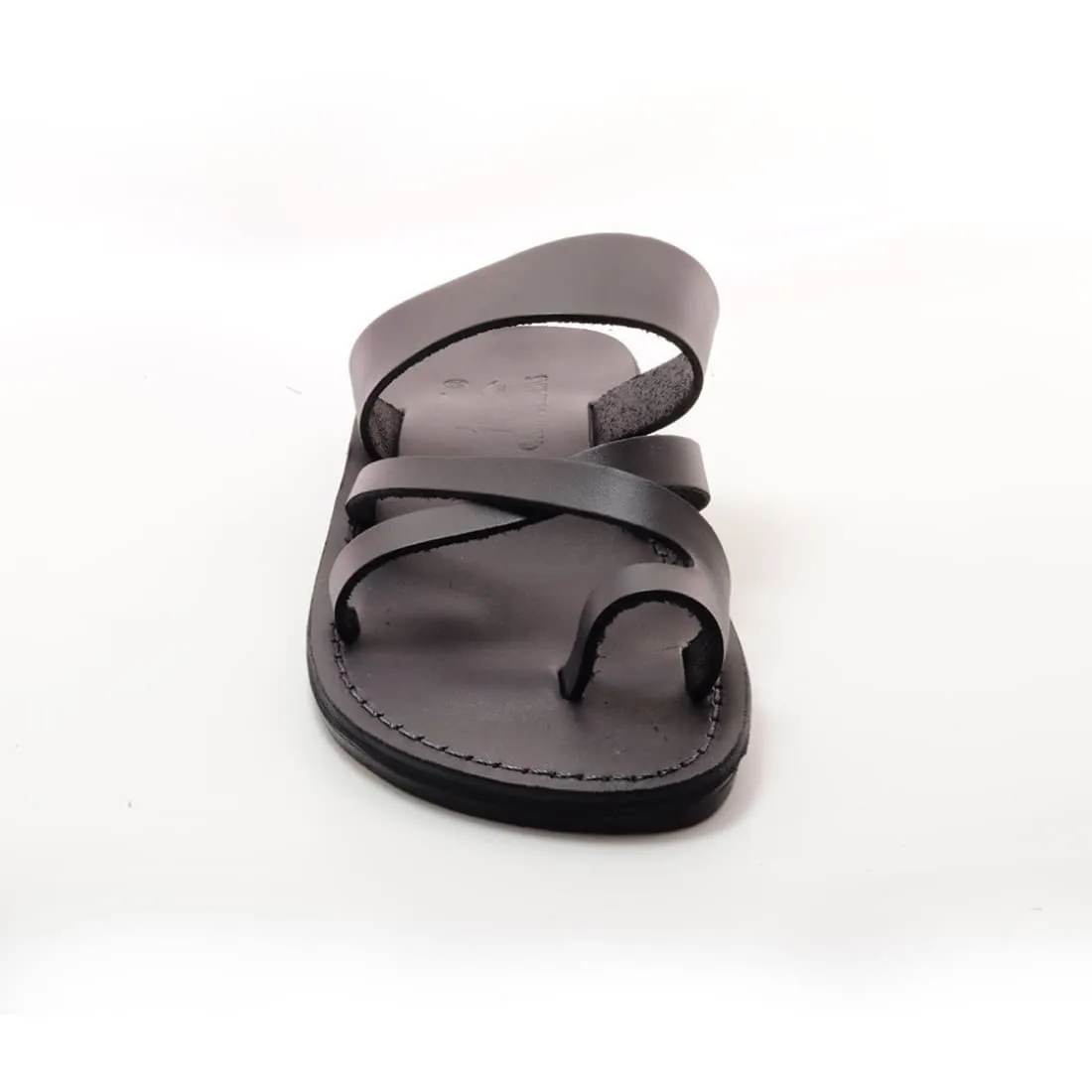 Zidim - Leather toe ring slip-on sandal