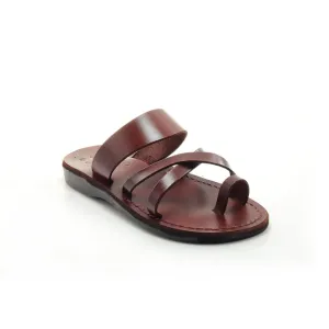 Zidim - Leather toe ring slip-on sandal