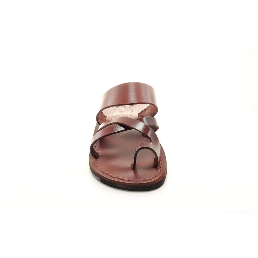 Zidim - Leather toe ring slip-on sandal